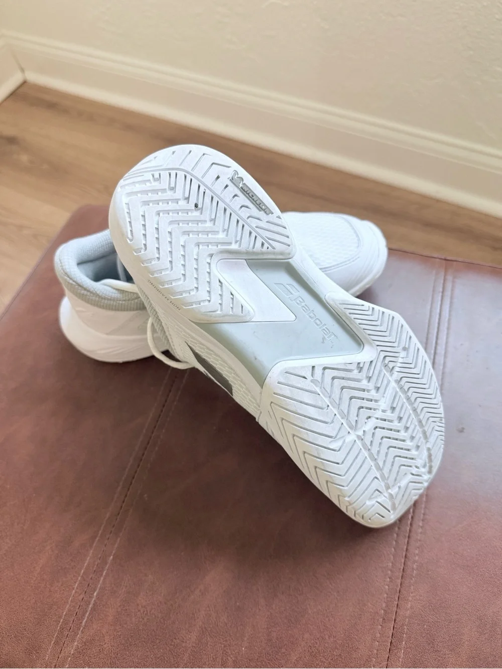 Babolat SFX 4 All Court Womens Tennis Shoes White Silver Michelin Sole Size 7